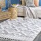 Nuloom Journey Shaggy Checkered Tiles Tassel Area Rug 3ft x 5ft KKLR02B-305 - alternate 1